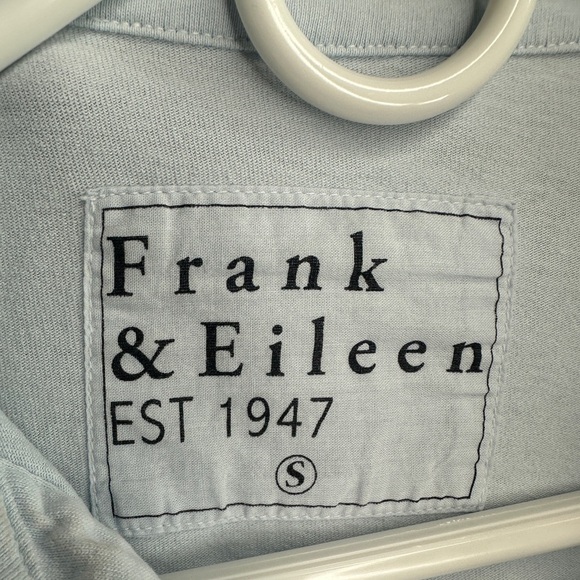 Frank & Eileen Patrick Popover Henley Light Blue Long Sleeve 100% Cotton - Picture 4 of 8